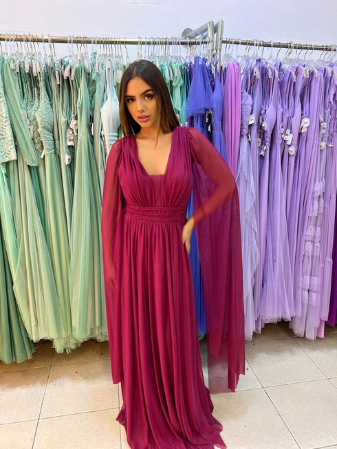 Vestido três listras pequenas com capa